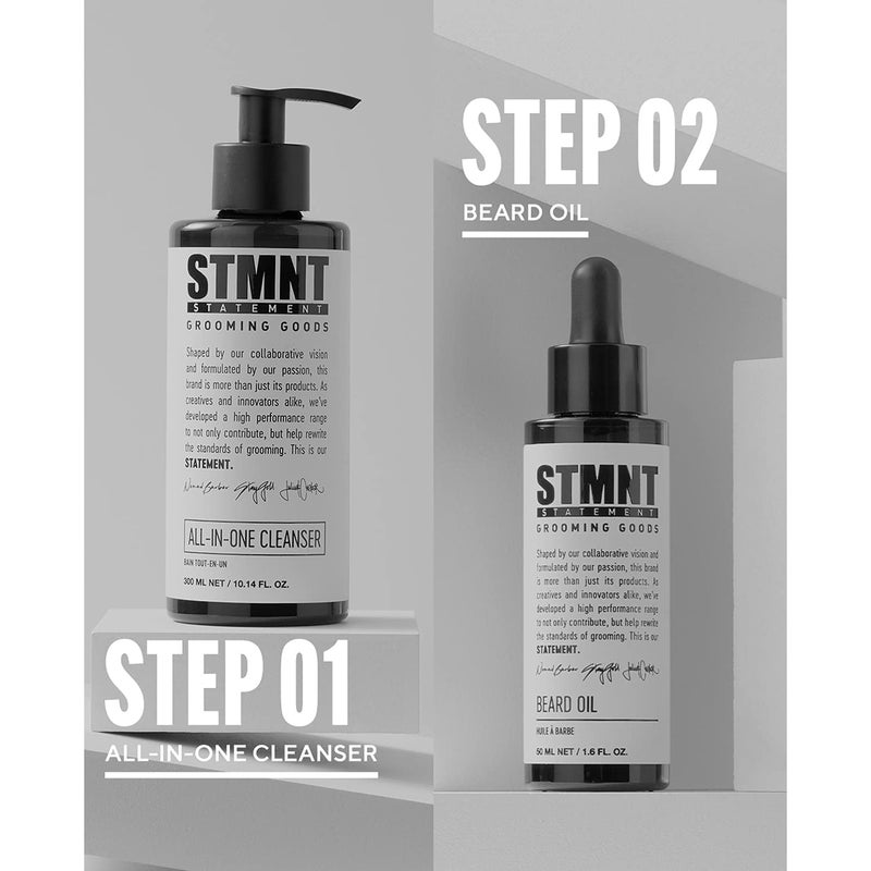 STMNT Grooming Goods All-In-One Daily Cleanser, 10.1 oz | SLS/SLES Sulfates Free | Extra Caring Formula w/ Activated Charcoal & Menthol - Image 3